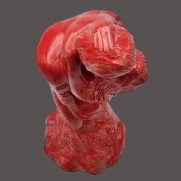 Vintage MCM  Lovers Embrace Man Woman Ceramic Statue Bohemian Hippy  Free Love - Picture 3 of 8